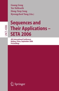 Cover image: Sequences and Their Applications – SETA 2006 1st edition 9783540445234