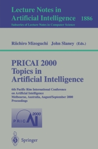 Imagen de portada: PRICAI 2000 Topics in Artificial Intelligence 1st edition 9783540679257