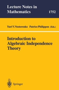 Cover image: Introduction to Algebraic Independence Theory 1st edition 9783540414964