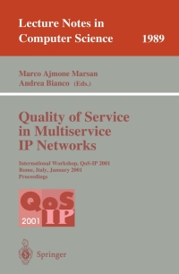 Cover image: Quality of Service in Multiservice IP Networks 1st edition 9783540415121