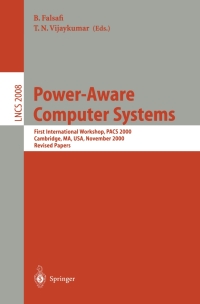 Cover image: Power-Aware Computer Systems 1st edition 9783540423294