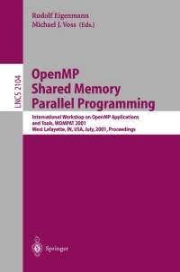 Imagen de portada: OpenMP Shared Memory Parallel Programming 1st edition 9783540423461