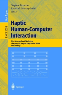 Titelbild: Haptic Human-Computer Interaction 1st edition 9783540423560
