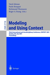 Cover image: Modeling and Using Context 1st edition 9783540423799