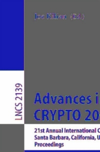 Cover image: Advances in Cryptology - CRYPTO 2001 1st edition 9783540424567
