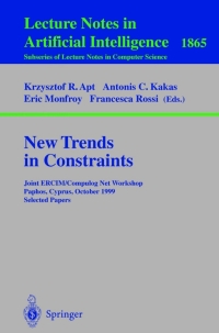 Cover image: New Trends in Constraints 1st edition 9783540678854