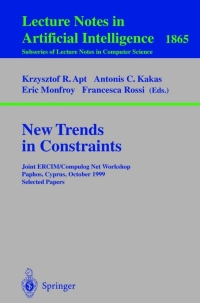 Imagen de portada: New Trends in Constraints 1st edition 9783540678854