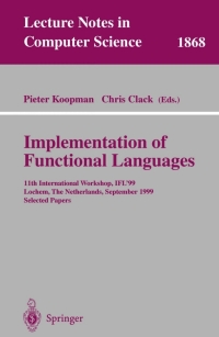 表紙画像: Implementation of Functional Languages 1st edition 9783540678649