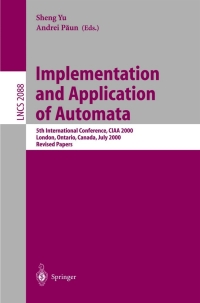 صورة الغلاف: Implementation and Application of Automata 1st edition 9783540424918