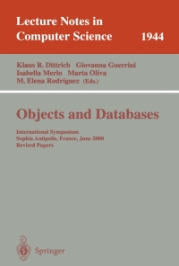 Imagen de portada: Objects and Databases 1st edition 9783540416647