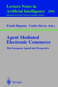 Titelbild: Agent Mediated Electronic Commerce 1st edition 9783540416715
