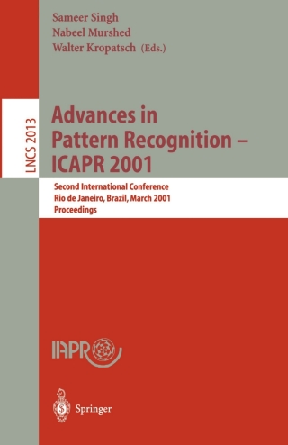 Imagen de portada: Advances in Pattern Recognition - ICAPR 2001 1st edition 9783540417675