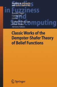Imagen de portada: Classic Works of the Dempster-Shafer Theory of Belief Functions 1st edition 9783540253815