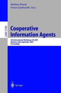 Cover image: Cooperative Information Agents V 1st edition 9783540425458