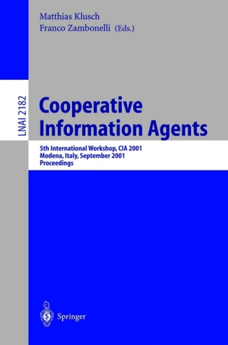 Imagen de portada: Cooperative Information Agents V 1st edition 9783540425458