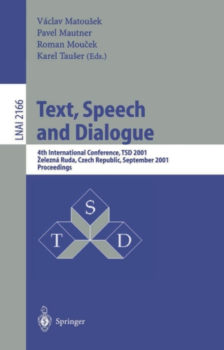 Cover image: Text, Speech and Dialogue 1st edition 9783540425571
