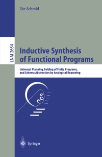 Cover image: Inductive Synthesis of Functional Programs 9783540401742