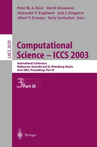 Cover image: Computational Science — ICCS 2003 1st edition 9783540401964