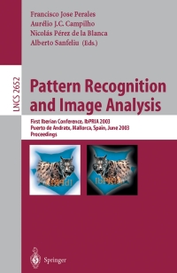 Cover image: Pattern Recognition and Image Analysis 1st edition 9783540448716