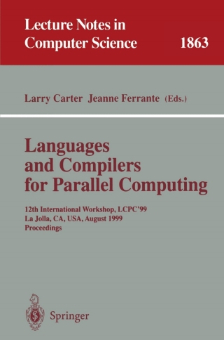 Imagen de portada: Languages and Compilers for Parallel Computing 1st edition 9783540678588