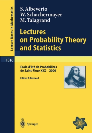 Immagine di copertina: Lectures on Probability Theory and Statistics 9783540403357