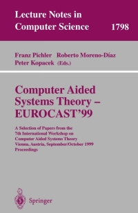 Imagen de portada: Computer Aided Systems Theory - EUROCAST'99 1st edition 9783540678229