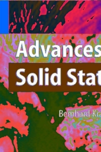 صورة الغلاف: Advances in Solid State Physics 1st edition 9783540420002
