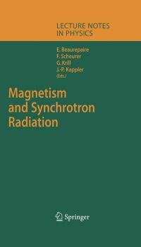 Omslagafbeelding: Magnetism and Synchrotron Radiation 1st edition 9783540420477