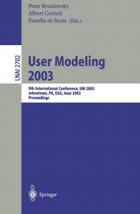 Imagen de portada: User Modeling 2003 1st edition 9783540403814