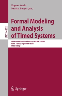 Immagine di copertina: Formal Modeling and Analysis of Timed Systems 1st edition 9783540450269