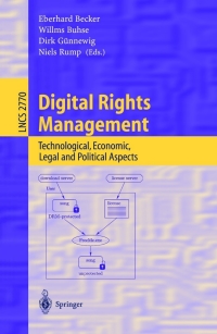 Imagen de portada: Digital Rights Management 1st edition 9783540404651