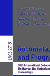 Cover image: Automata, Languages and Programming 1st edition 9783540404934