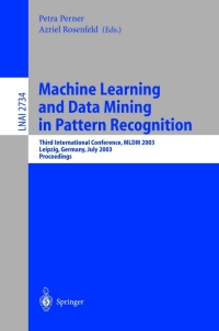 Cover image: Machine Learning and Data Mining in Pattern Recognition 1st edition 9783540405047