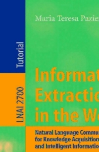 Immagine di copertina: Information Extraction in the Web Era 9783540405795
