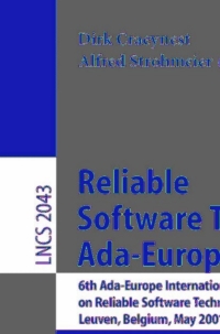 Imagen de portada: Reliable Software Technologies - Ada-Europe 2001 1st edition 9783540421238