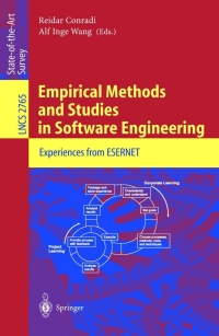 Cover image: Empirical Methods and Studies in Software Engineering 1st edition 9783540406723