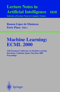 Cover image: Machine Learning: ECML 2000 1st edition 9783540676027