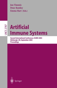 Cover image: Artificial Immune Systems 1st edition 9783540407669