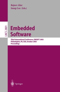 Cover image: Embedded Software 1st edition 9783540202233