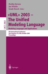 Cover image: UML 2003 -- The Unified Modeling Language, Modeling Languages and Applications 1st edition 9783540202431