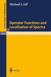 Cover image: Operator Functions and Localization of Spectra 9783540202462