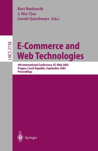 Imagen de portada: E-Commerce and Web Technologies 1st edition 9783540408086