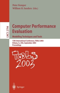 Omslagafbeelding: Computer Performance Evaluation. Modelling Techniques and Tools 1st edition 9783540408147