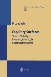 Cover image: Capillary Surfaces 9783642075230