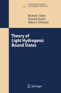 Cover image: Theory of Light Hydrogenic Bound States 9783540452690