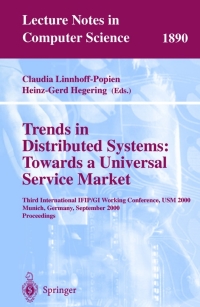 表紙画像: Trends in Distributed Systems: Towards a Universal Service Market 1st edition 9783540410249