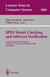 Imagen de portada: SPIN Model Checking and Software Verification 1st edition 9783540410300