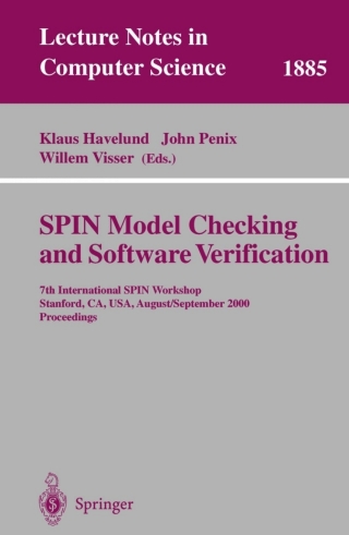 Cover image: SPIN Model Checking and Software Verification 1st edition 9783540410300
