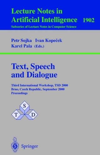 Cover image: Text, Speech and Dialogue 1st edition 9783540410423