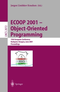 Cover image: ECOOP 2001 - Object-Oriented Programming 9783540422068
